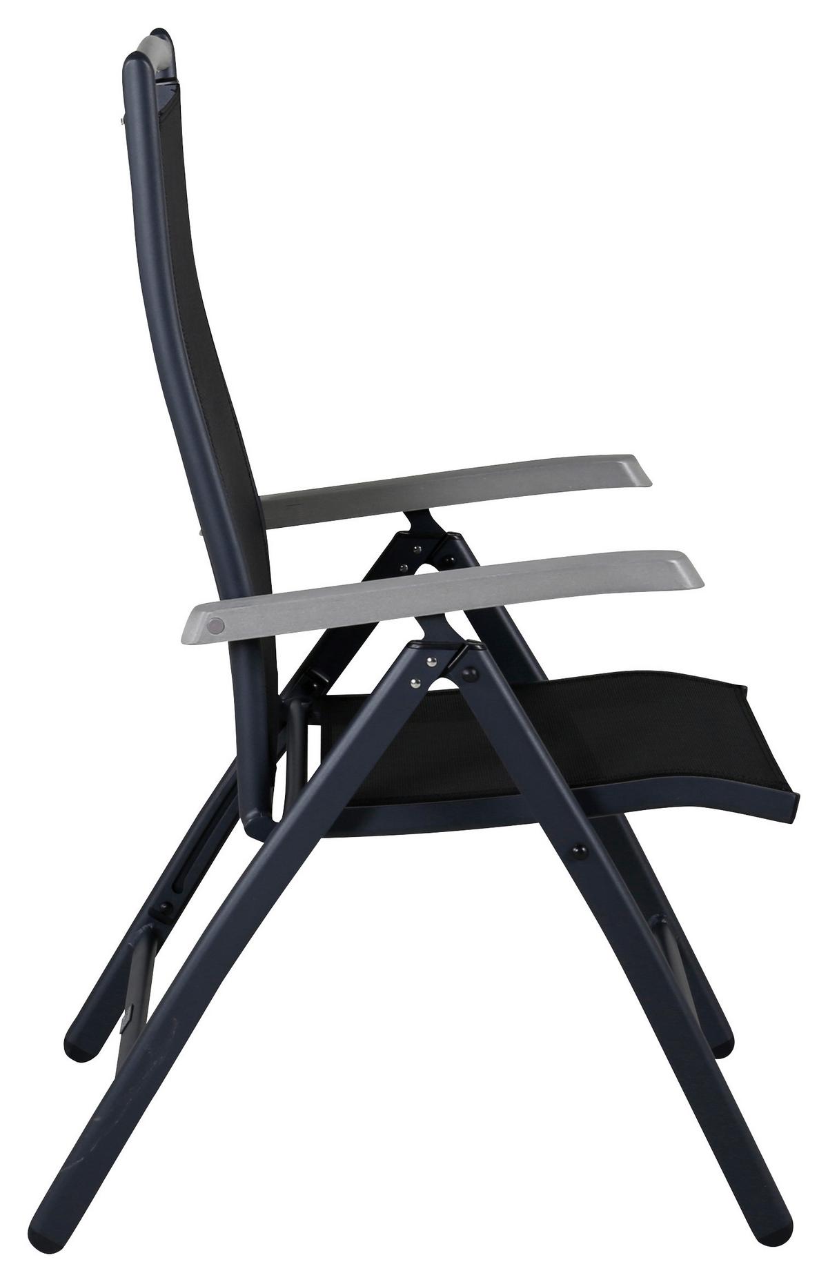 Gartensessel 2er-Set Albany ca.60x110x73 cm Schwarz - Schwarz, KONVENTIONELL, Metall (60/110/73cm) - Gardenson