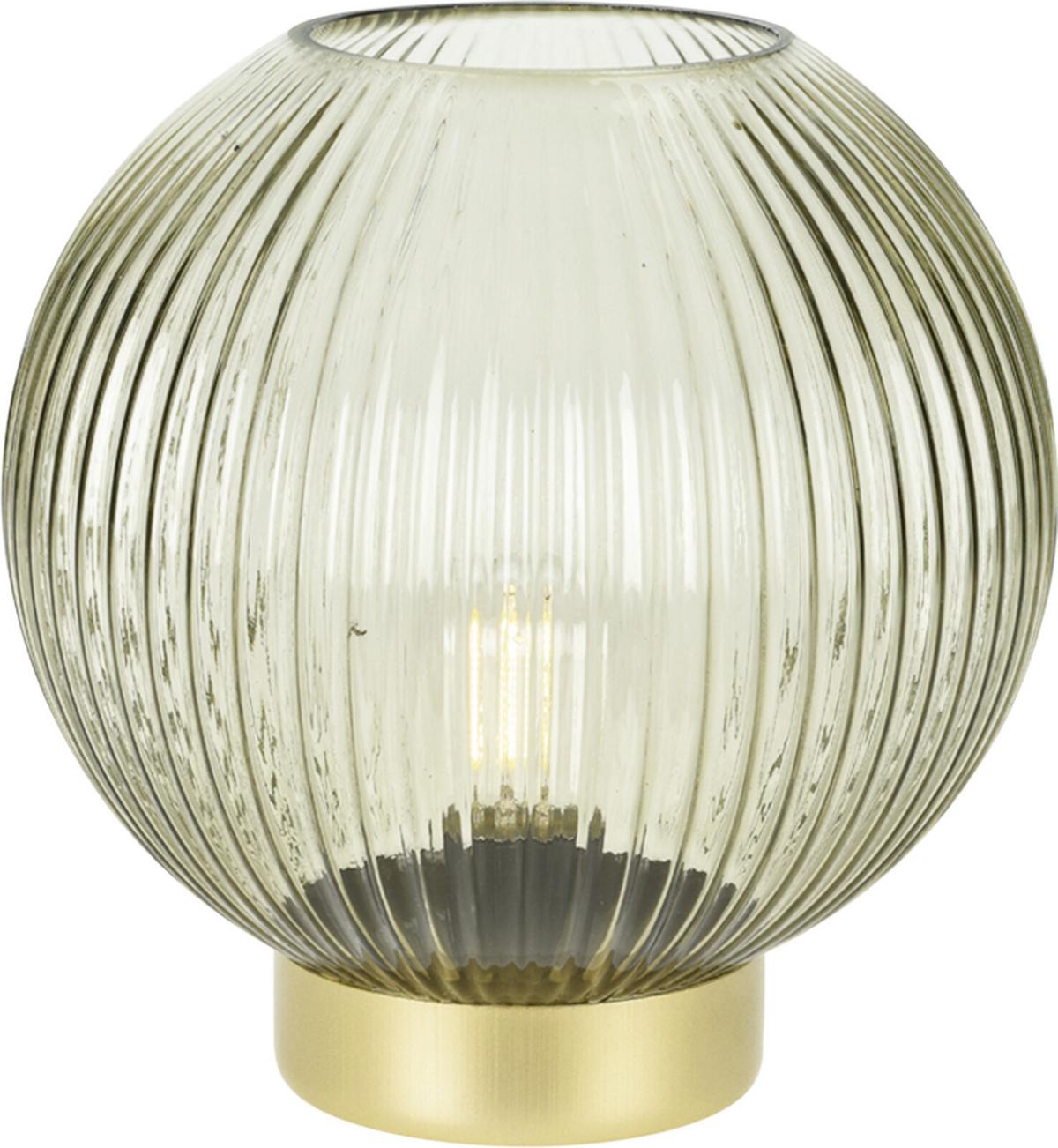 Dekor Lámpás Ball - zöld, Üveg/fém (20/18cm)