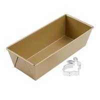 PROSTOKĄTNA FORMA DO PIECZENIA 1873 - kolor złoty, Basics, metal (25cm) - Dr.Oetker