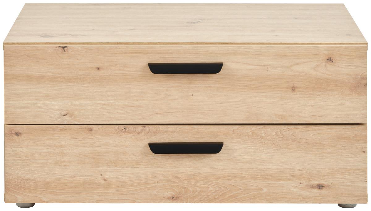 Predalnik Basic Two, Barva Hrasta - hrast artisan, Konvencionalno, leseni material (74/35/51,9cm)