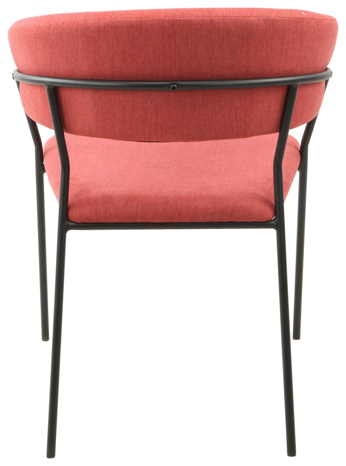 Armlehnstuhl Alice in Terra cotta - Terracotta/Schwarz, Design, Holz/Textil (53/80/59cm) - Mömax