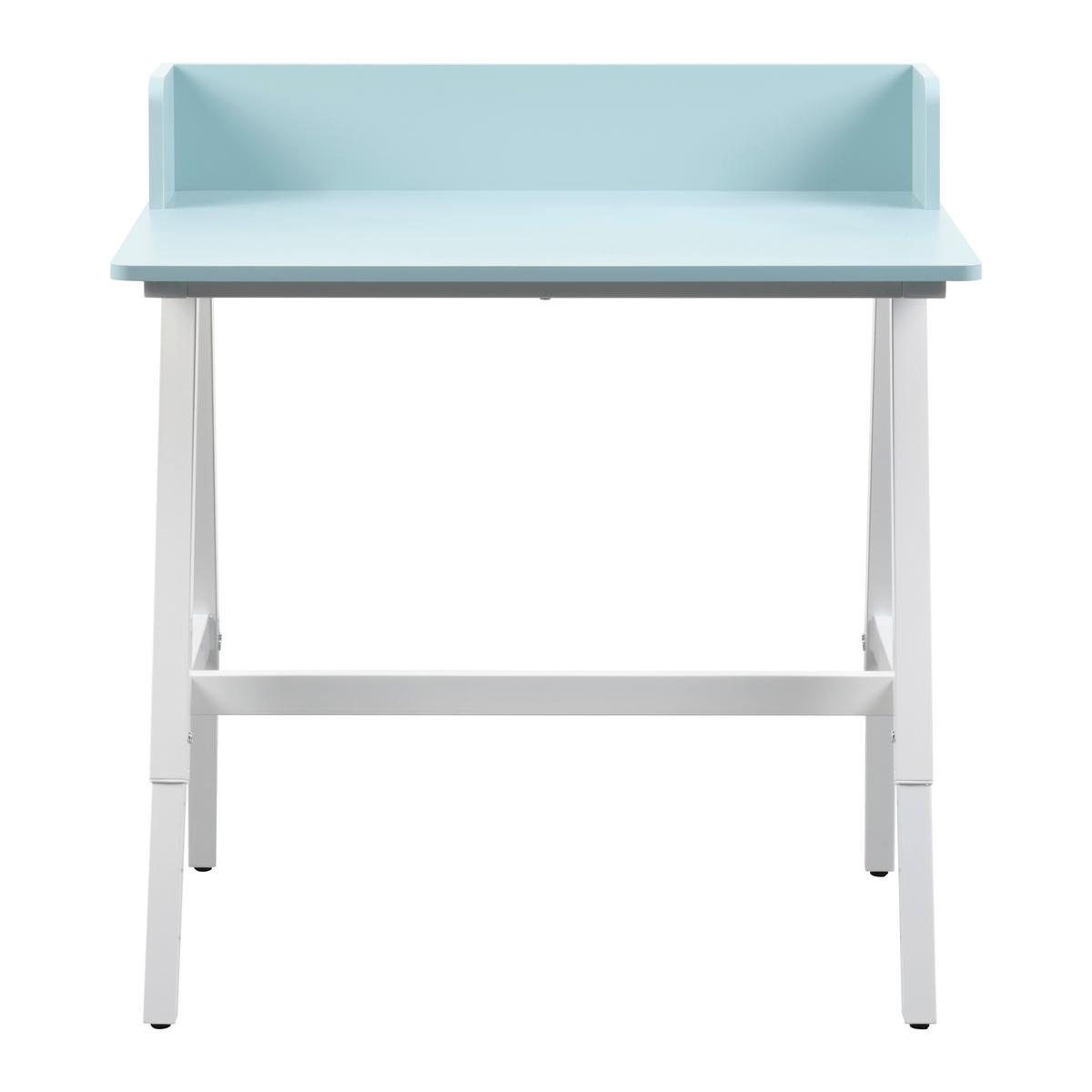 Schreibtisch Emmelie Weiss/Hellblau - Weiss/Hellblau, Modern, Holzwerkstoff/Metall (80/54-85/60cm) - Mömax