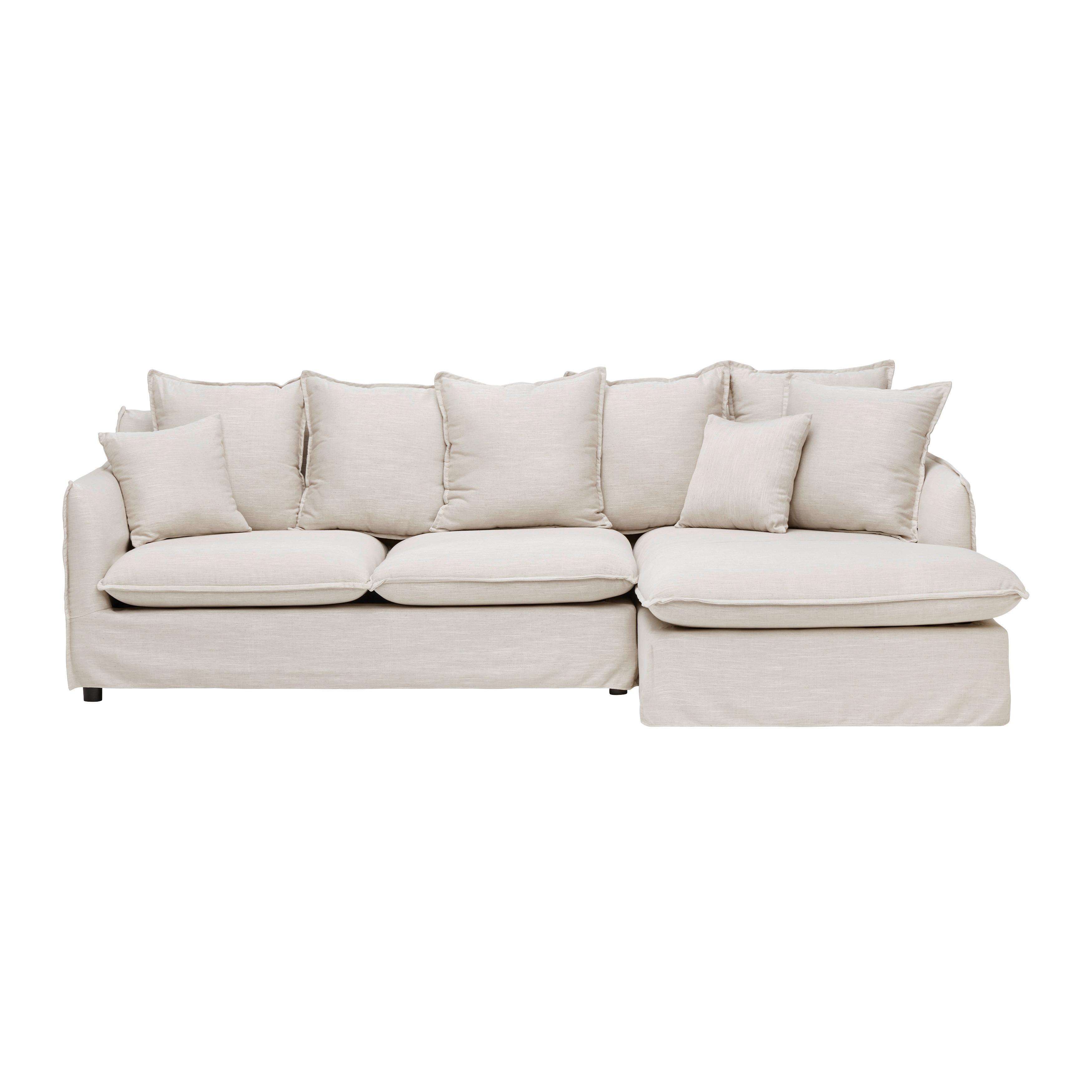 Sedežna Garnitura Elia - črna/naravne barve, Moderno, umetna masa/tekstil (265/84/158cm) - Bessagi Home