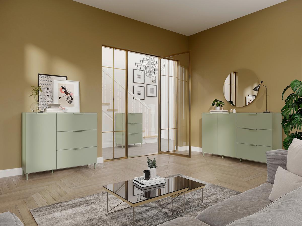 Kommode Gw-Savoca - Grün, Modern, Holzwerkstoff/Metall (68/98/40cm) - Mömax