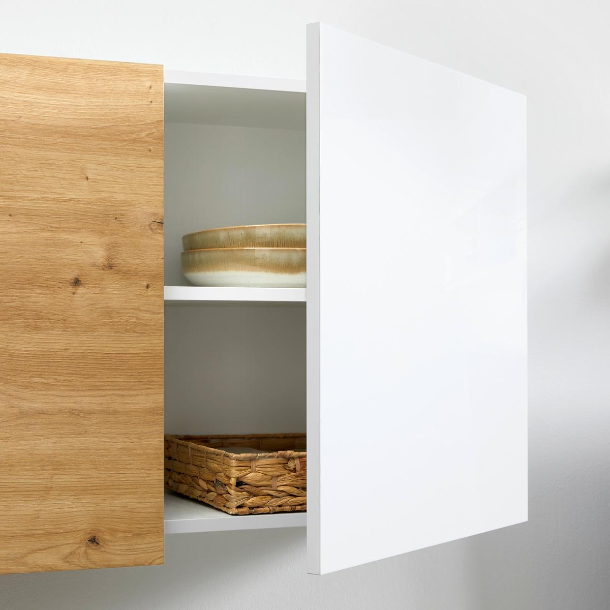 Hängeelement Positano in Eichefarben/Weiß - Weiß Hochglanz/Eiche Artisan, MODERN, Holzwerkstoff (110/57/32cm) - Mömax