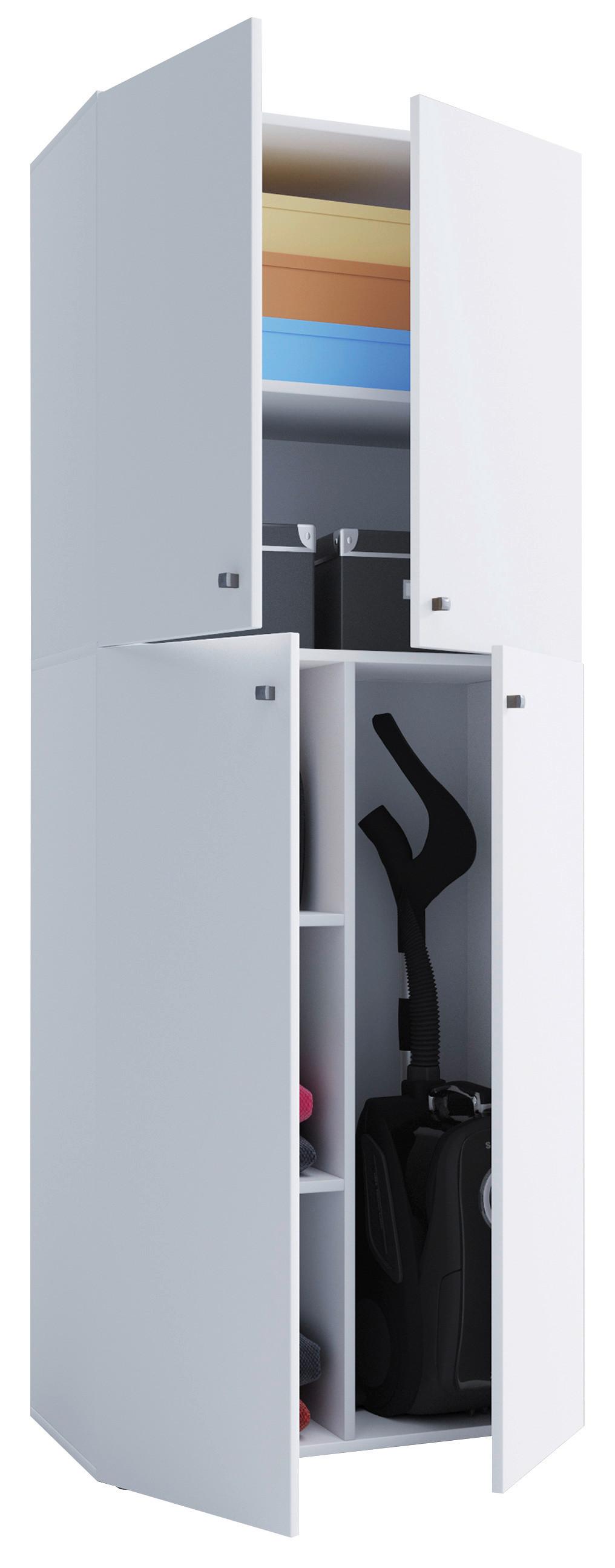 Mehrzweckschrank Lona ca.70x182x37cm Weiß - Weiß, KONVENTIONELL, Holzwerkstoff (70/182/37cm) - MID.YOU