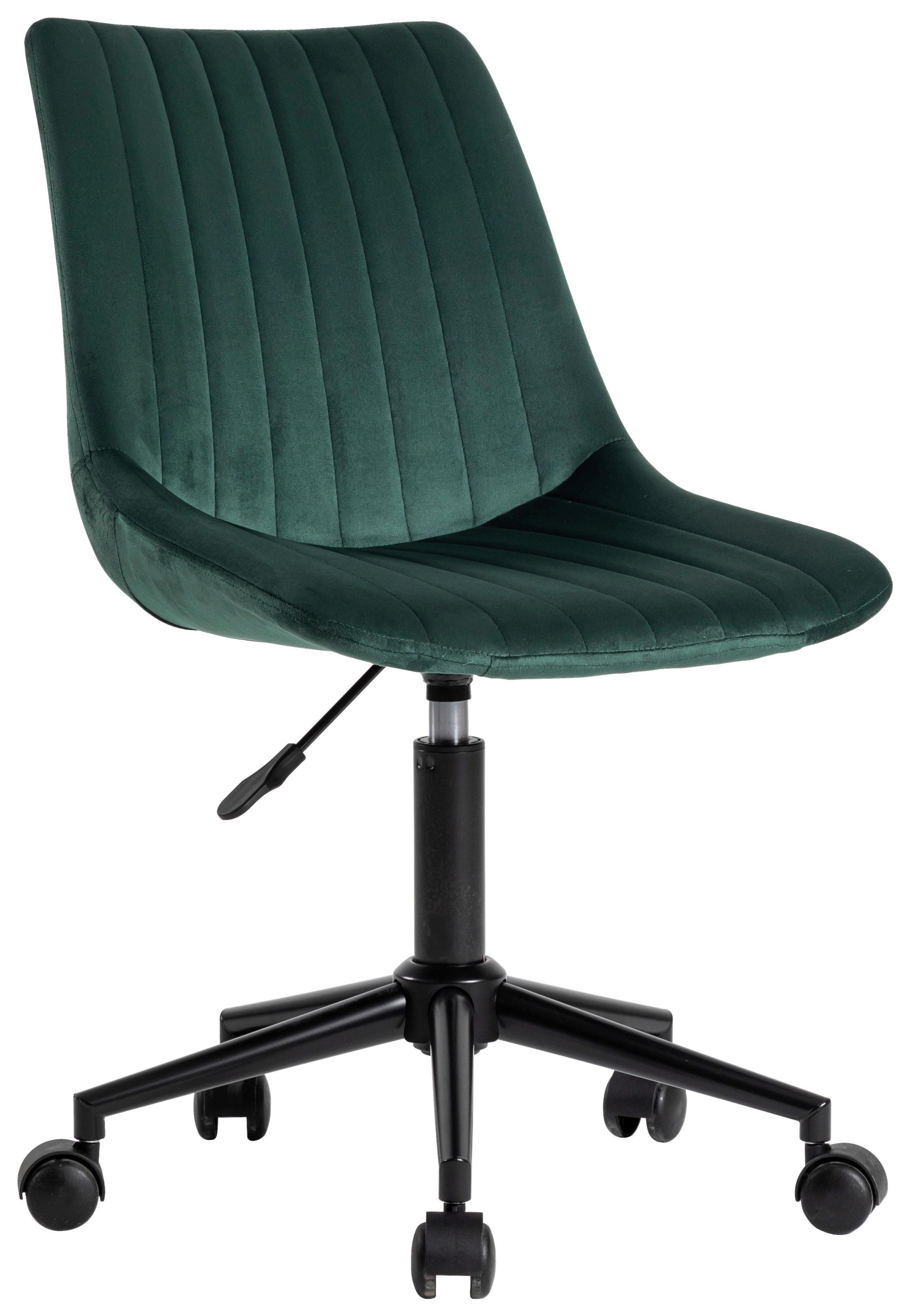 Uredska Stolica Blush - zelena/crna, Moderno, metal/tekstil (50/81-93/57cm) - Modern Living