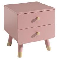 Kindernachtkästchen Rosa H: 45,2 cm Billy - Goldfarben/Rosa, KONVENTIONELL, Holzwerkstoff/Kunststoff (43/45,20/40cm) - MID.YOU
