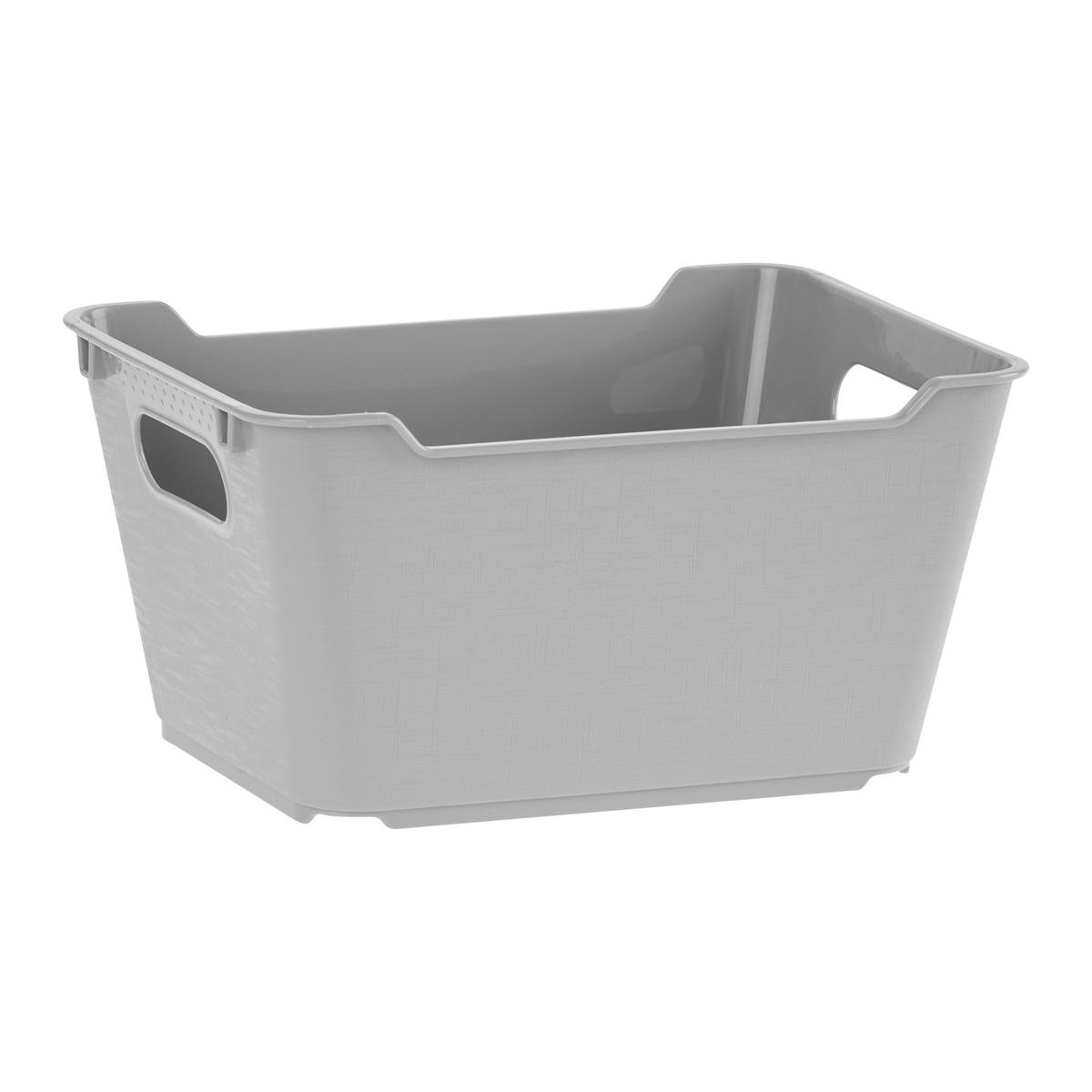 Aufbewahrungskörbchen Lotta S Grau ca. 1,8l - Grau, MODERN, Kunststoff (19,5/14/10cm)