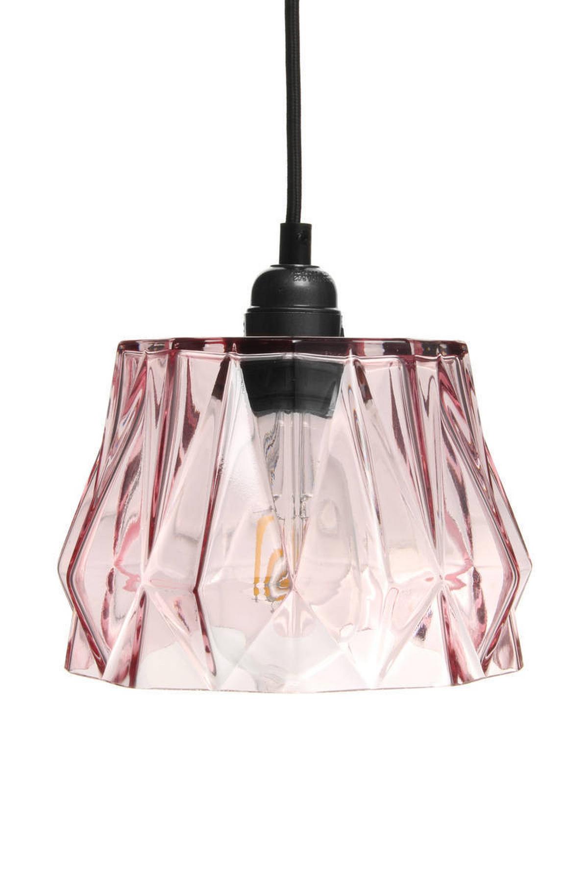 Hängeleuchte Hängelampe Aurea - Rosa, Trend, Glas (19/19/100cm) - Kayoom