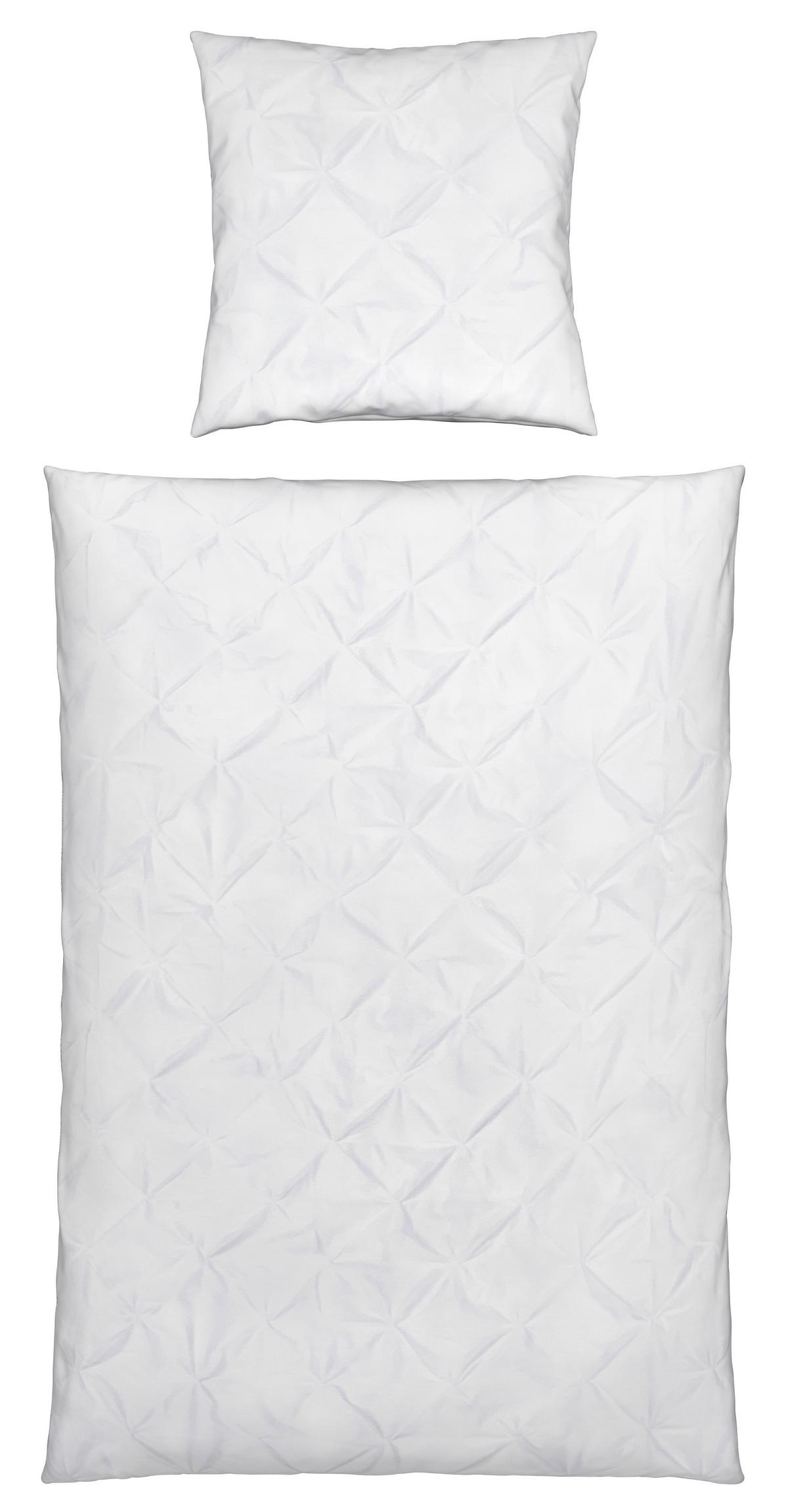 Bettwäsche Kate in Weiß ca. 135x200cm - Weiß, LIFESTYLE, Textil (135/200cm) - Modern Living