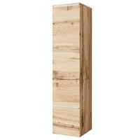 Hochschrank Vera Eiche Wotan - Eiche Wotan/Grau, Design, Holzwerkstoff/Kunststoff (30/130/33cm) - Livetastic