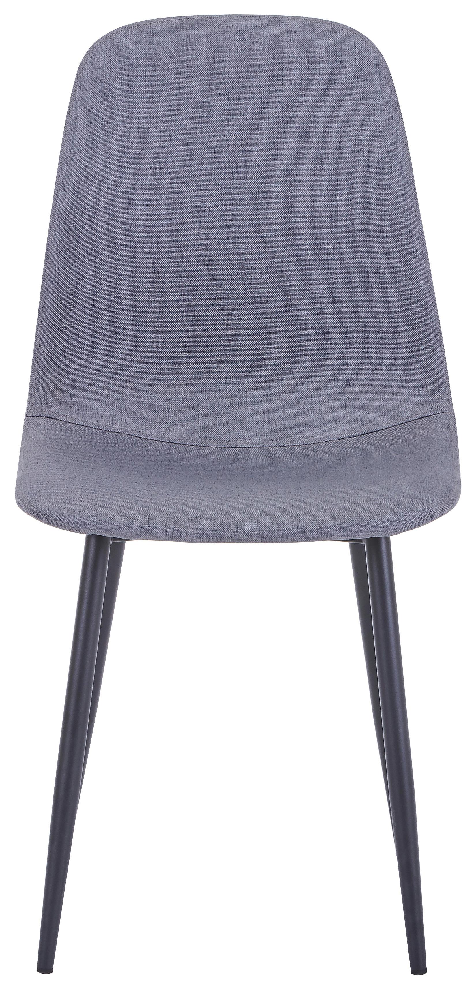Stuhl Dana Dunkelgrau - Dunkelgrau/Anthrazit, LIFESTYLE, Textil/Metall (44/87/54cm) - Mömax
