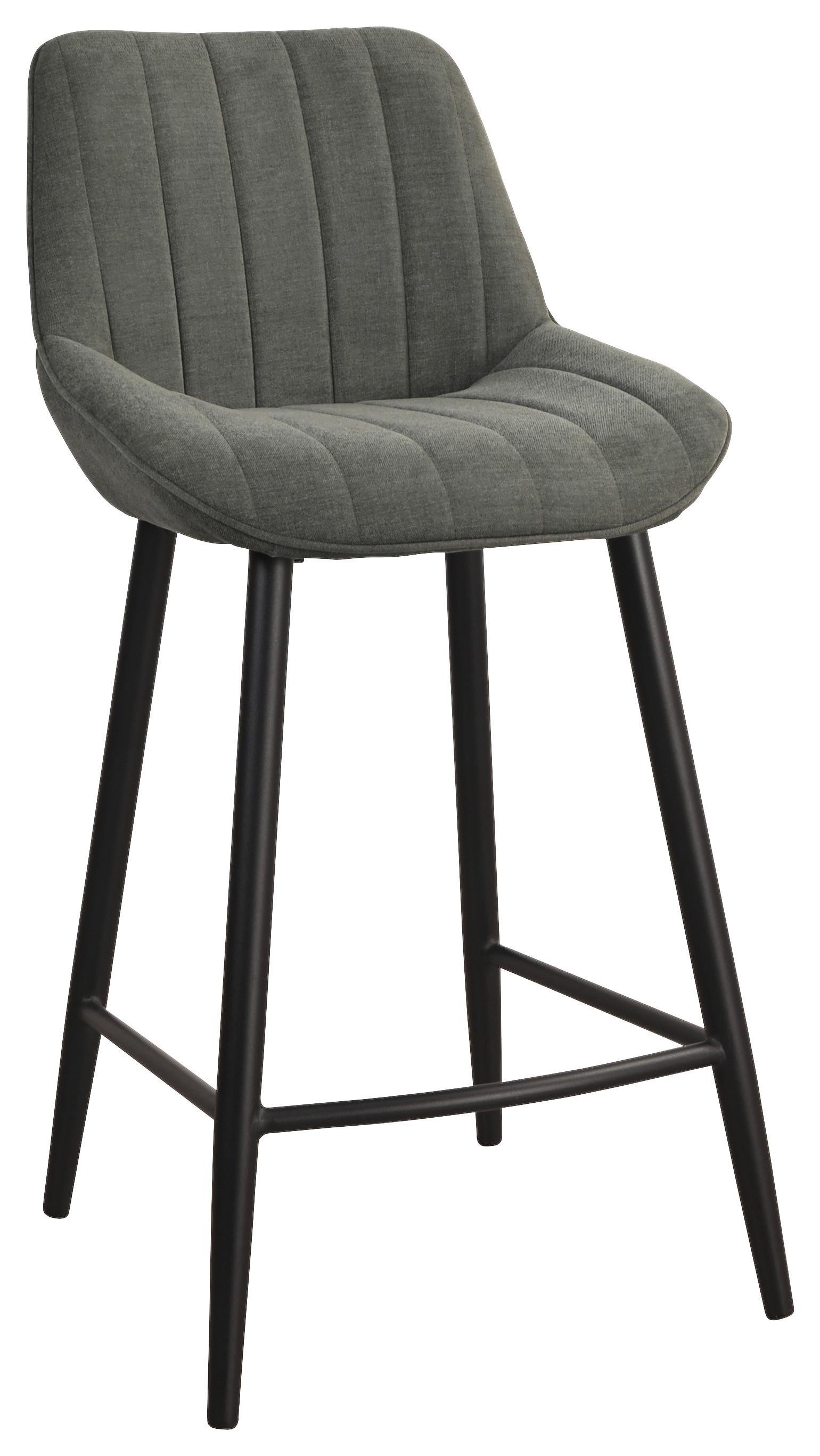 Taburet de bar GAMA - verde închis/negru, Basics, lemn/metal (46,5/94,5/53,5cm) - Mömax