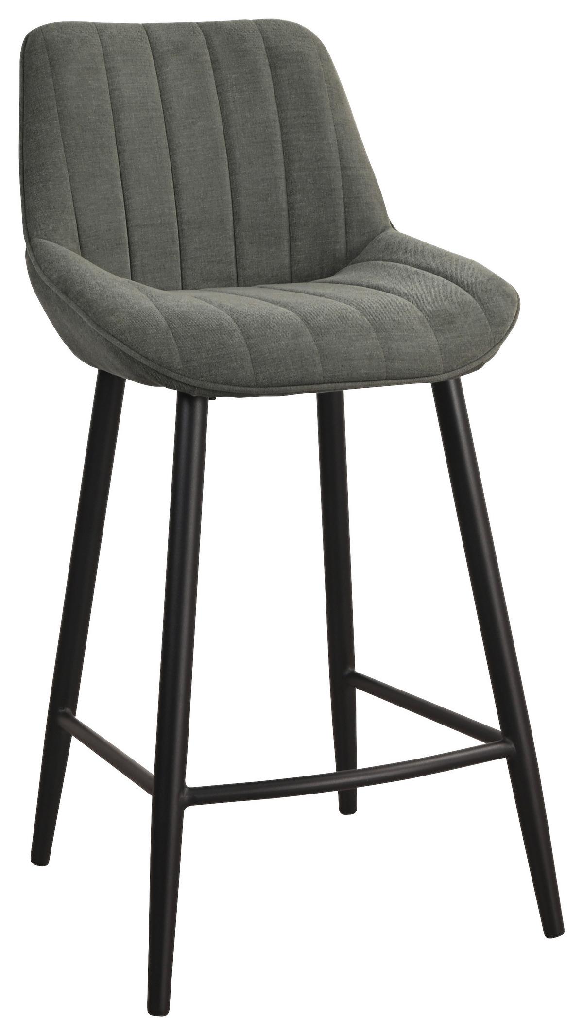 Taburet de bar GAMA - verde închis/negru, Basics, lemn/metal (46,5/94,5/53,5cm) - Mömax