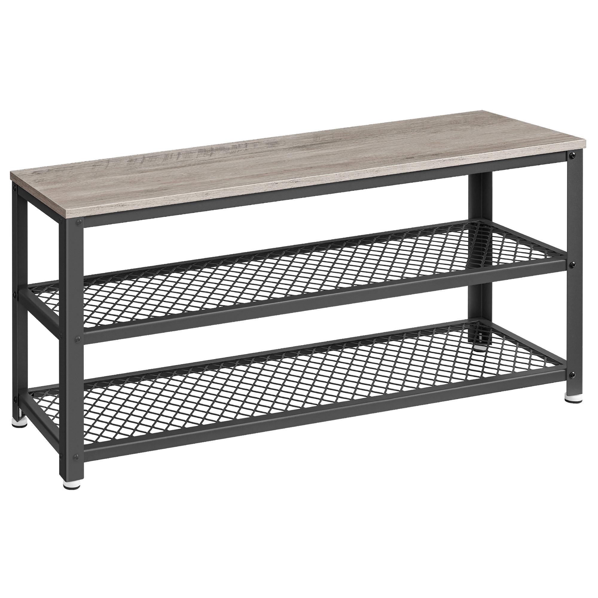 SCHUHBANK SHOE BENCH - Greige, MODERN, Holzwerkstoff/Metall (100/45/30cm) - MID.YOU