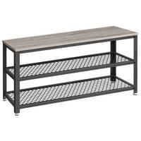 SCHUHBANK SHOE BENCH - Greige, MODERN, Holzwerkstoff/Metall (100/45/30cm) - MID.YOU