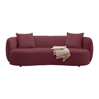 Bigsofa Leonas Bordeaux - Bordeaux/Schwarz, MODERN, Kunststoff/Textil (235/72/110cm) - Premium Living