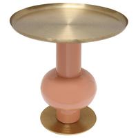 BEISTELLTISCH ART DECO 2225 - Goldfarben/Orange, Design, Metall (50/50cm) - Kayoom