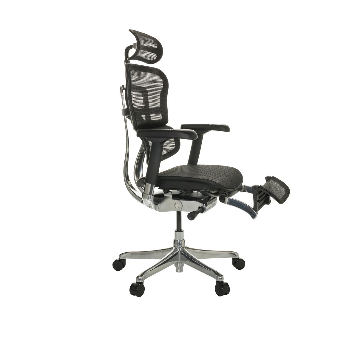 Pisarniški Stol Ergohuman Plus Legpro I, Črna - črna/siva, Basics, kovina/umetna masa (68/118-141/64cm) - MID.YOU