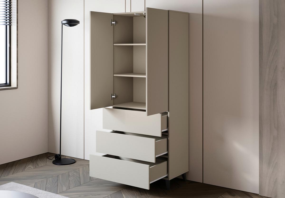 Comodă înaltă PHUKET - cașmir, Design, material pe bază de lemn (70/170/39cm) - P & B