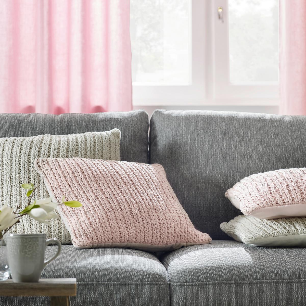 Okrasna Blazina Esra - roza, Moderno, tekstil (45/45cm) - Bessagi Home