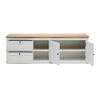 TV-ELEMENT KORSIKA -EXKLUSIV- - Wit/Eikenkleuren, Romantik / Landhaus, Houtcomposiet/Metaal (185/61,4/43cm) - Mömax