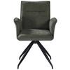 STOL MED ARMSTÖD NOVA - grön/svart, Modern, metall/textil (63/88/63cm) - Mömax