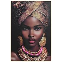 Leinwandbild Dilara Multicolor ca. 82x122cm - Goldfarben/Multicolor, Modern, Holz/Kunststoff (82/122/4cm) - Mömax