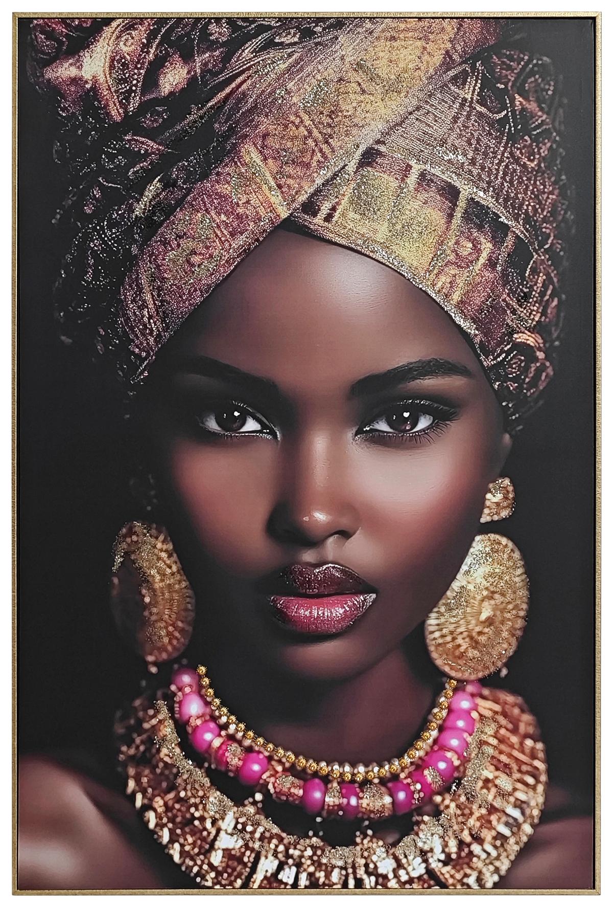 Leinwandbild Dilara Multicolor ca. 82x122cm - Goldfarben/Multicolor, Modern, Holz/Kunststoff (82/122/4cm) - Mömax