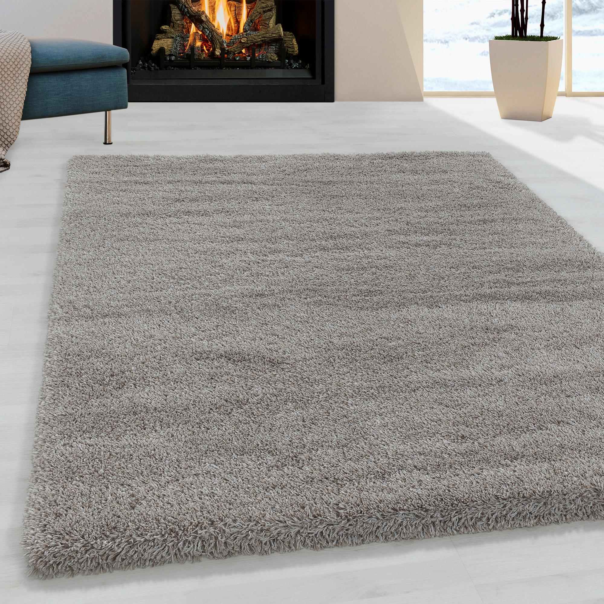 Hochflorteppich Fluffy Beige ca. 120x170cm - Beige, Basics, Textil (120/170cm)