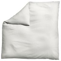Bettdeckenbezug Woven Satin Weiß/Taupe ca. 200x200cm - Taupe/Weiß, Basics, Textil (200/200cm) - Schlafgut