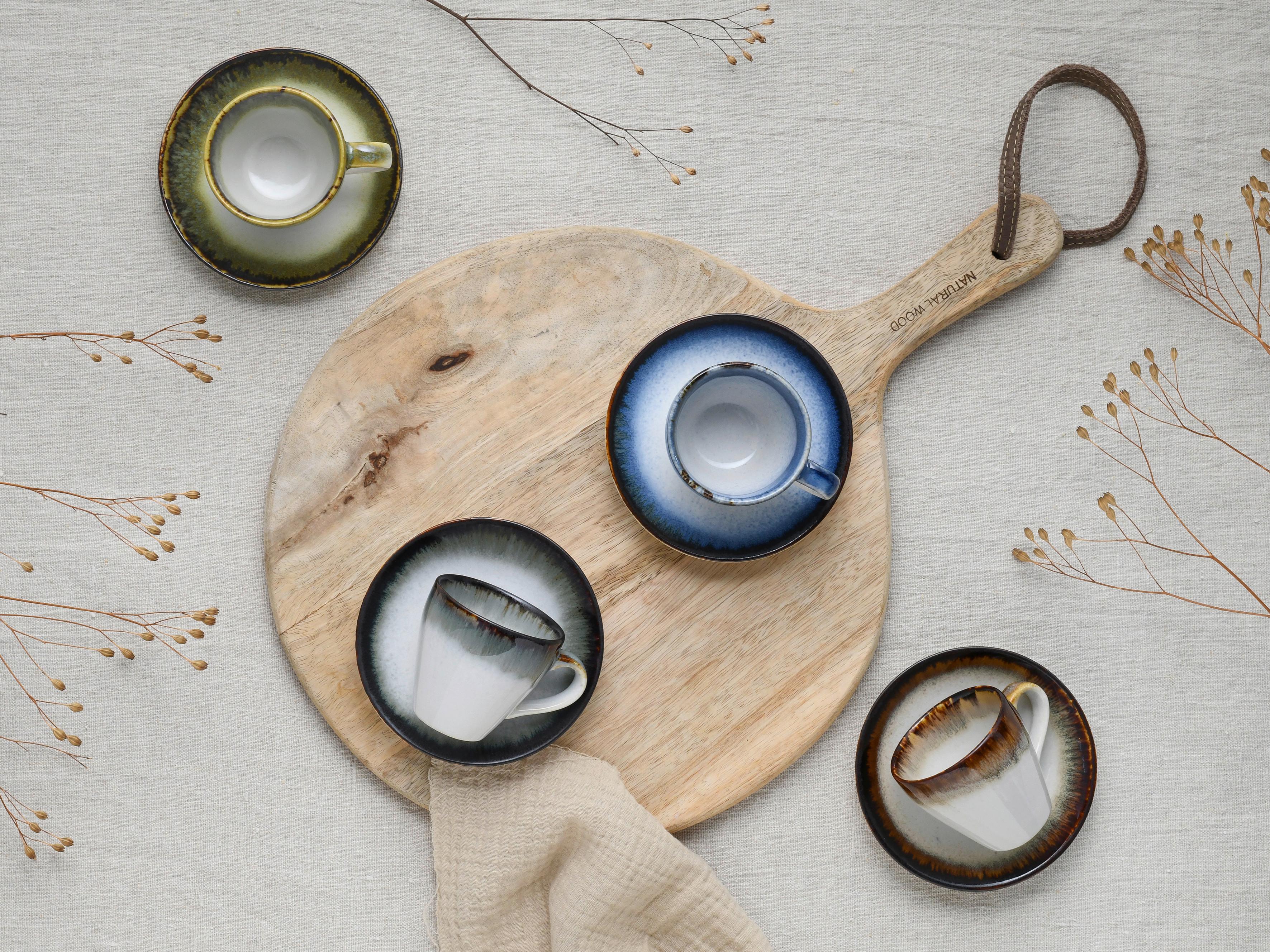 Kavni Servis Cascade Mix, 8-Delni - večbarvno, Basics, keramika - Creatable