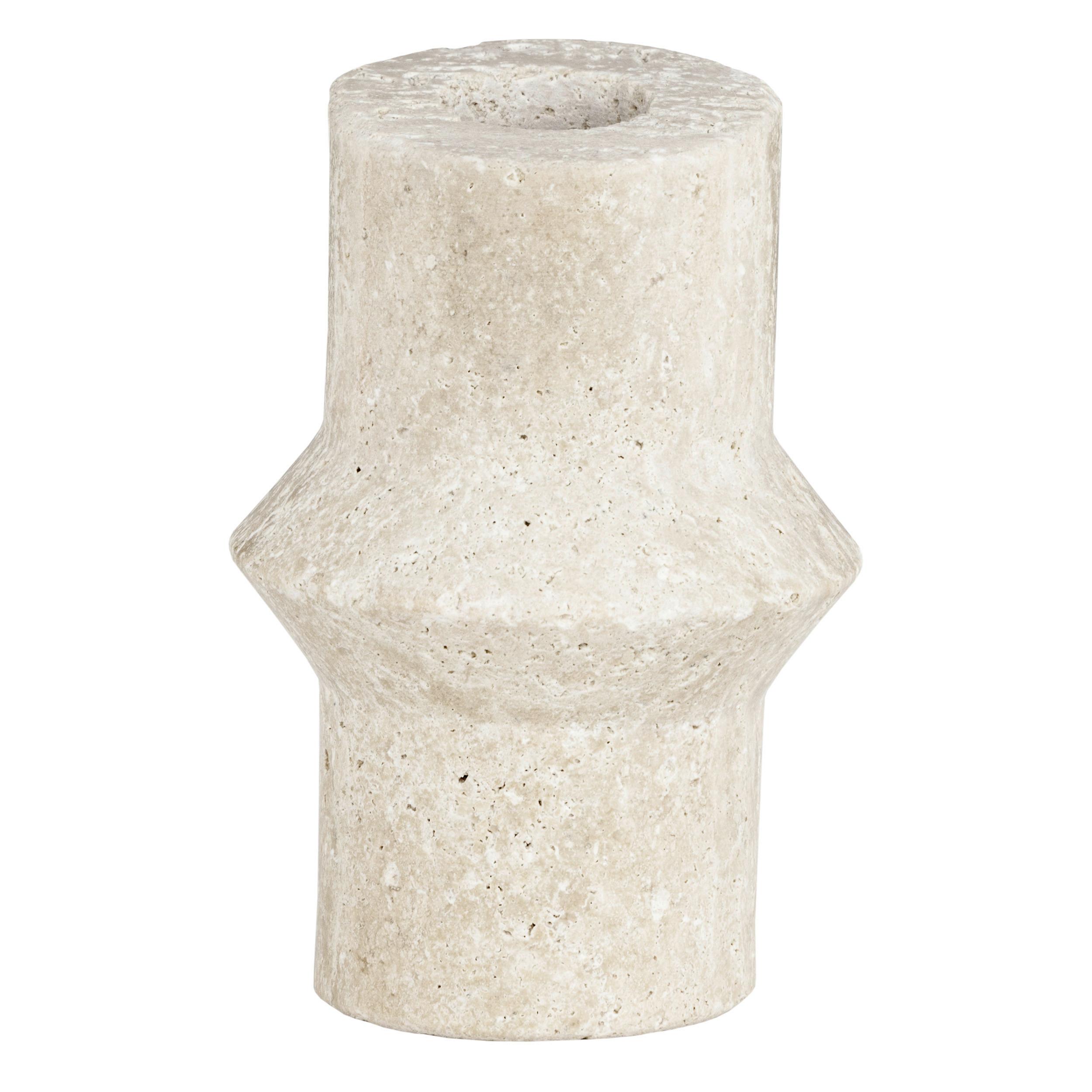 Stabkerzenhalter Maromandia Sandfarben/Beige - Sandfarben/Beige, LIFESTYLE, Stein (7/10cm)