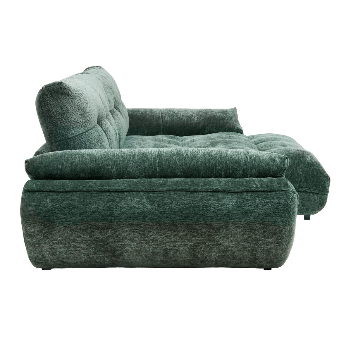 Wohnlandschaft Vivo Dunkelgrün - Dunkelgrün/Schwarz, MODERN, Kunststoff/Textil (317/63/179cm) - Based