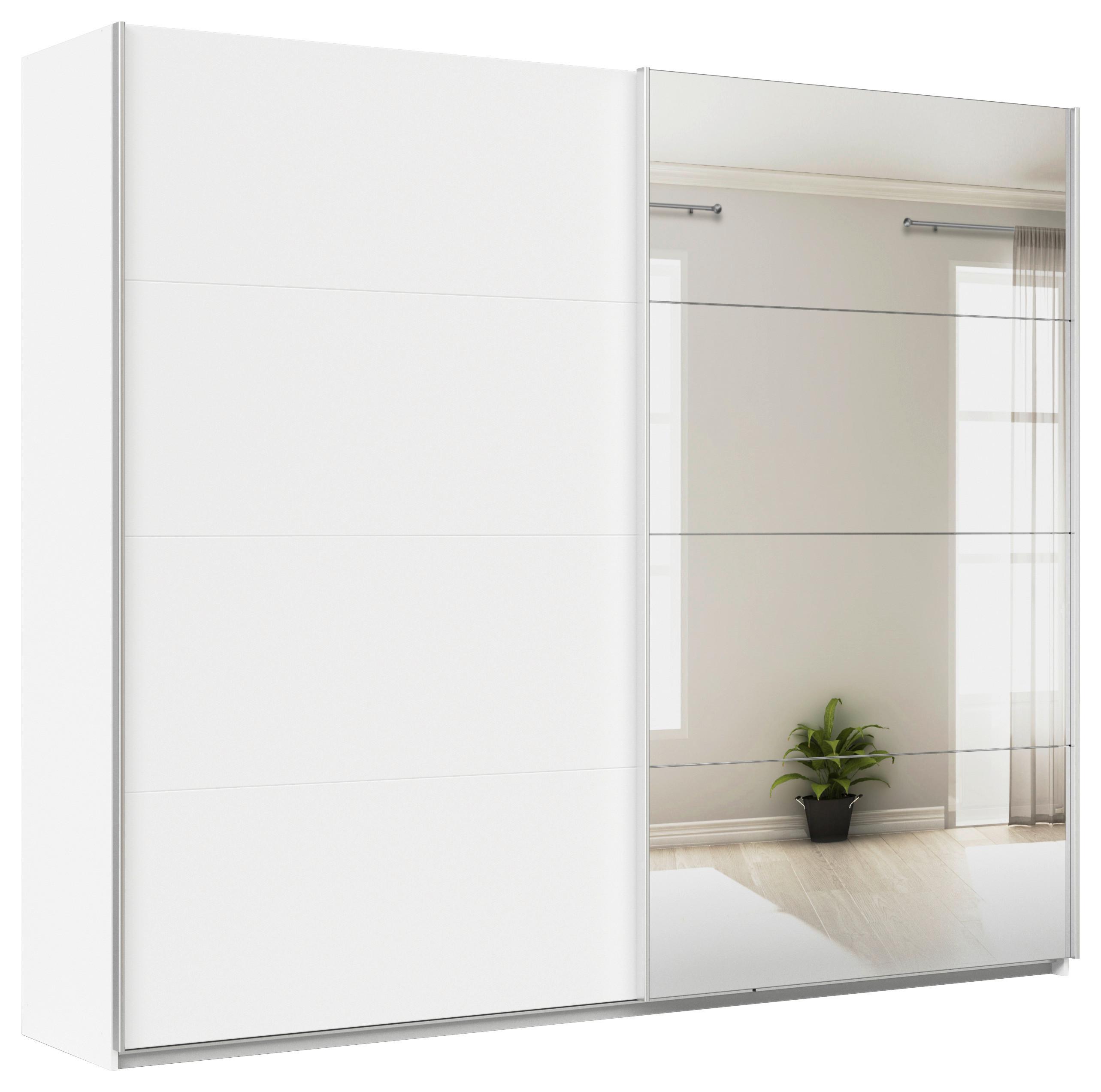 DULAP USI CULISANTE FELDKIRCH - argintiu/alb, Modern, material pe bază de lemn (271/229/62cm)