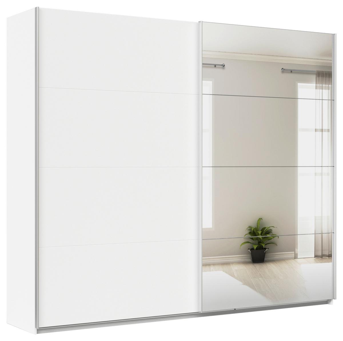 DULAP USI CULISANTE FELDKIRCH - argintiu/alb, Modern, material pe bază de lemn (271/229/62cm)