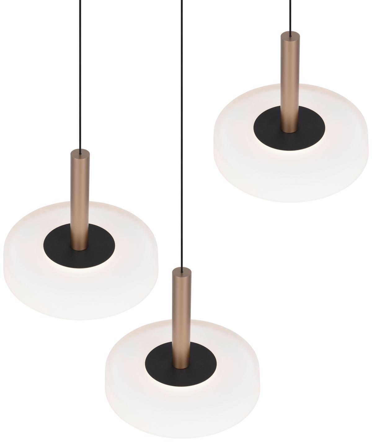LAMPA ZWIESZANA LED 354930365 CELESTE - biały/brązowy, Design, metal/szkło (35/200cm) - Trio Leuchten