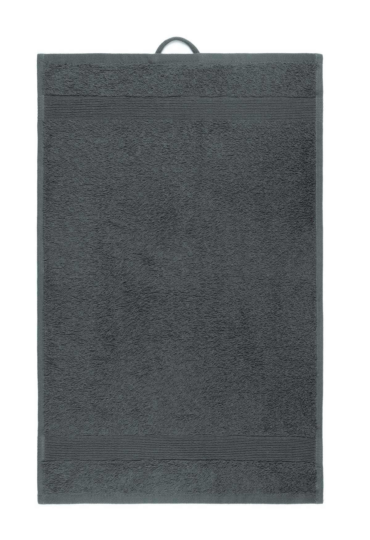 Gästehandtuch Silke Anthrazit ca. 30x50cm 2er Set - Anthrazit, Textil (30/50cm)