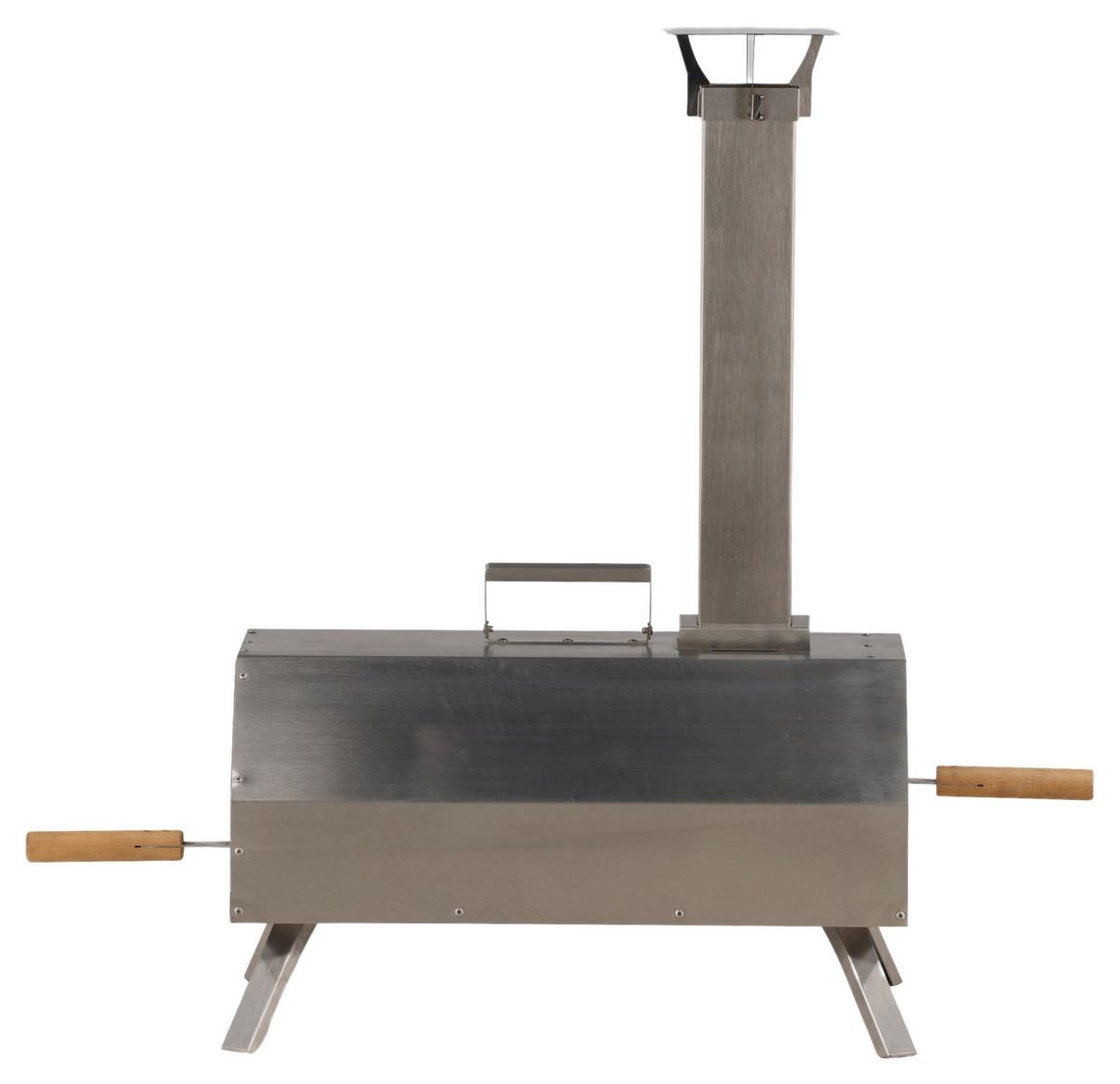 Pizzaofen Hamna ca. 76,4x68,1x40 cm Silber - Silberfarben, KONVENTIONELL, Metall (76,4/68,1/40cm) - Gardenson