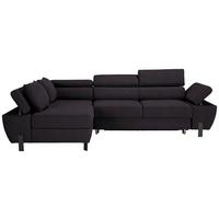 Ecksofa Molina Mini Schwarz - Schwarz, Modern, Textil/Metall (189/277cm) - Mömax