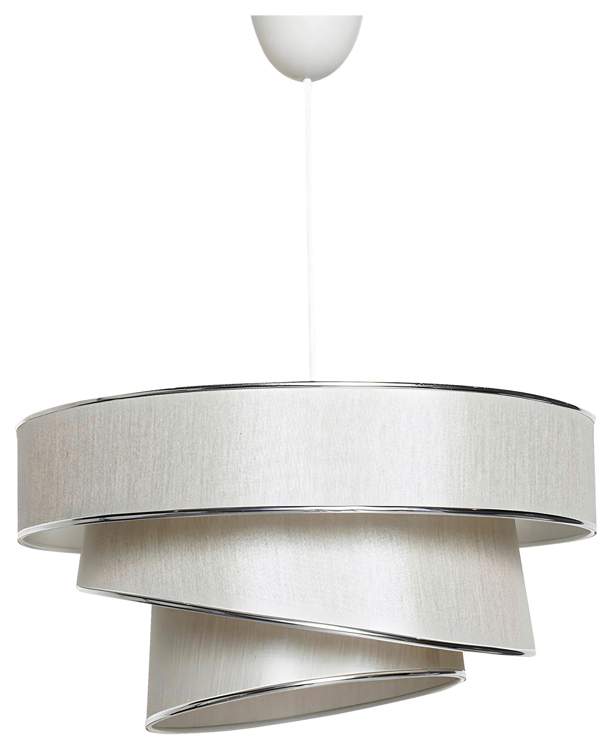LAMPA WISZĄCA COUPER - beżowy/kolor srebrny, Design, tworzywo sztuczne/metal (40/72cm) - P & B