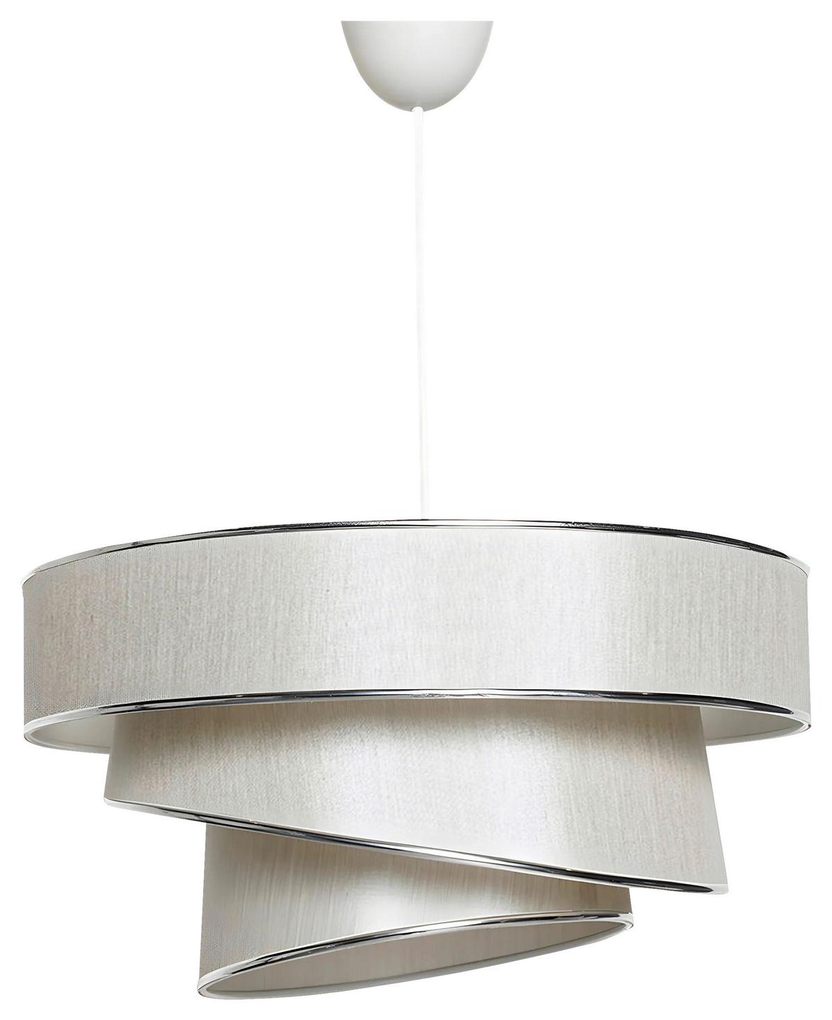 LAMPA WISZĄCA COUPER - beżowy/kolor srebrny, Design, tworzywo sztuczne/metal (40/72cm) - P & B