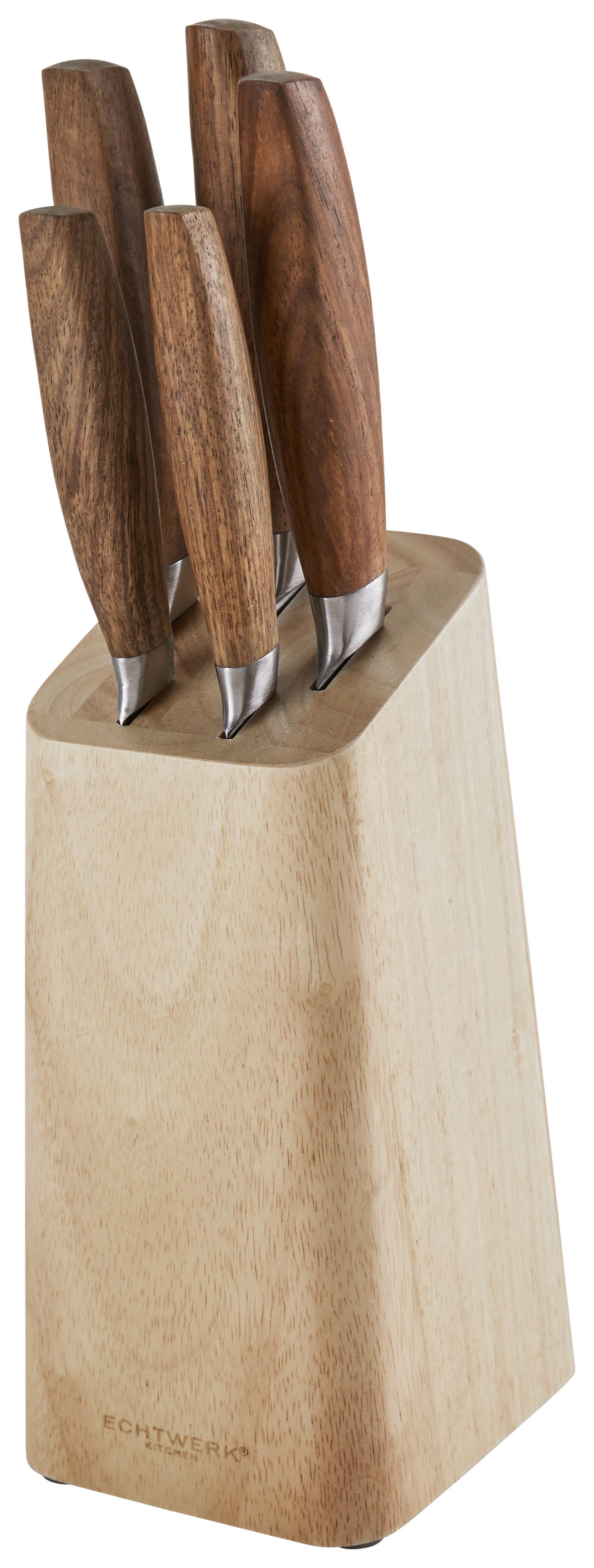 Set Nožev Classic, 6-Delni - srebrne barve/rjava, Konvencionalno, les (10,5/22,7/12,7cm) - Echtwerk