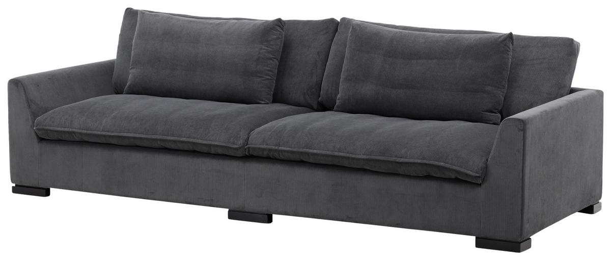 3-SITZER-SOFA DURHAM - Dunkelgrau, Design, Holz/Textil (270/82/105cm) - Livetastic