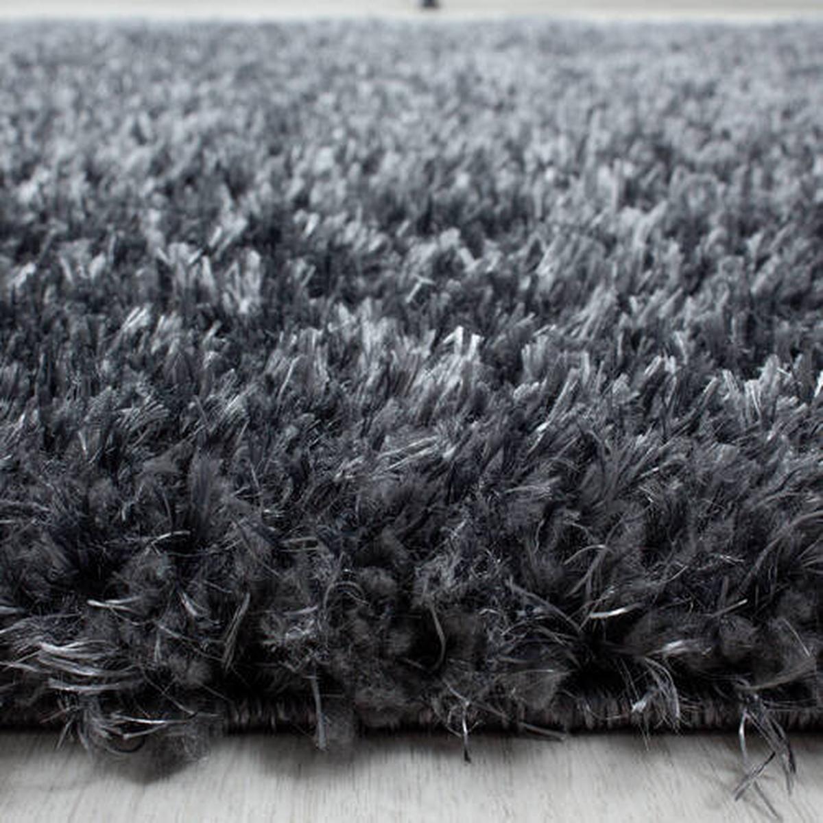 Hochflorteppich Brilliant Grau ca. 120x170cm - Grau, Basics, Textil (120/170cm)