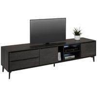 TV-Element in Anthrazit - Anthrazit/Schwarz, Modern, Holzwerkstoff/Metall (213/54/50cm) - Premium Living