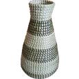 Korbvase Luis in Weiß/Schwarz/Natur - Schwarz/Naturfarben, Kunststoff/Weitere Naturmaterialien (22/40cm) - MÖMAX modern living