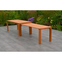 Gartentisch Flex Braun Echtholz ca. 185x90x76cm - Braun, KONVENTIONELL, Holz (185/90/76cm) - Gardenson