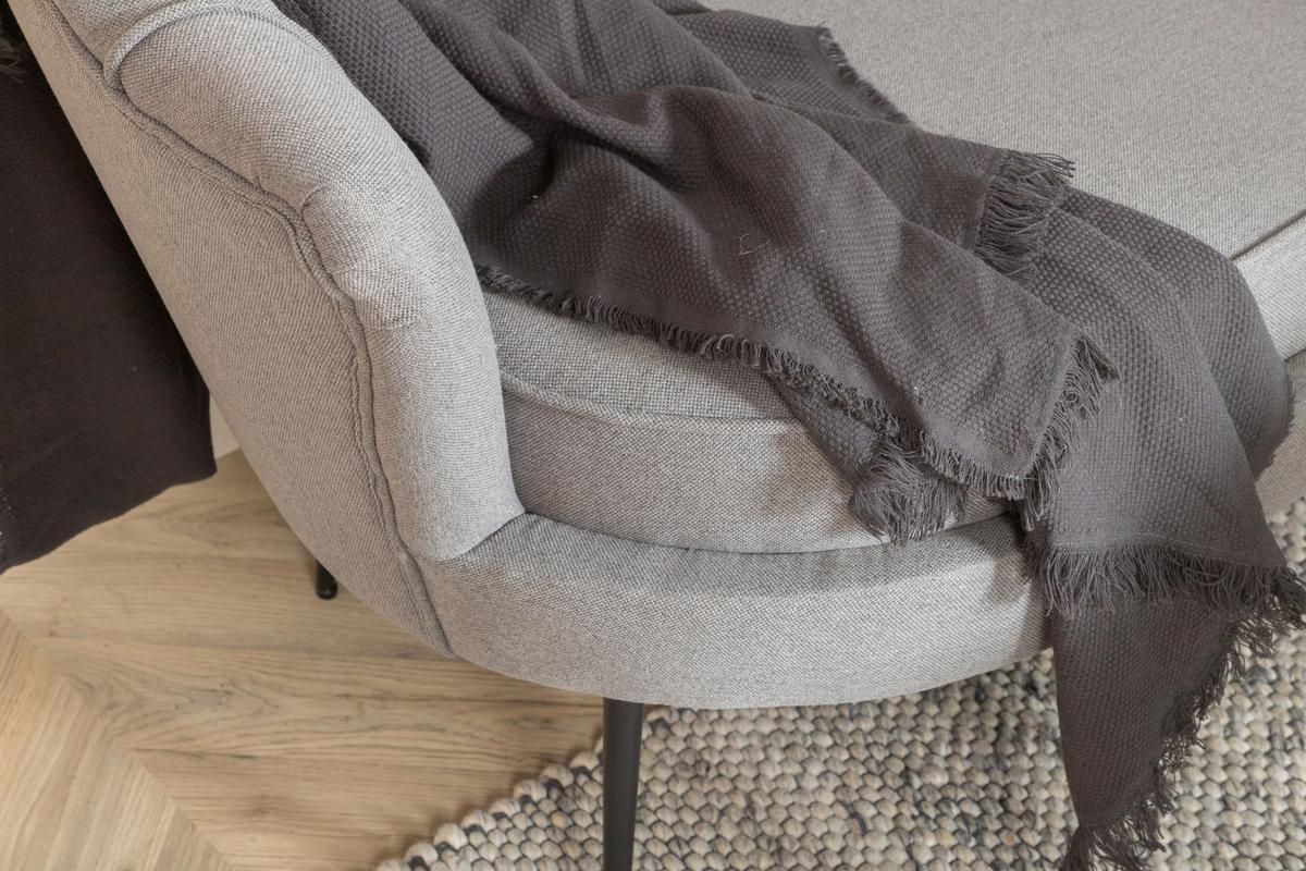 Sofa Calais ca. 180 cm Grau - Dunkelgrau/Schwarz, Design, Textil/Metall (180/78.5/78cm) - Livetastic